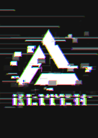 Glitch Triangle 01  - Matt Black
