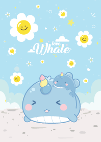 Whale Unicorn Cute Smile Flower Kawaii