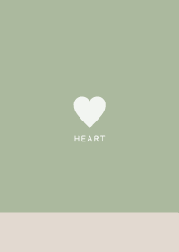 Beige&Brown  Moss Green / Simple Heart