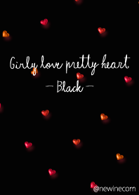 Girly love pretty heart black