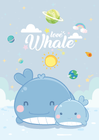 Whale Love Galaxy Pastel Blue