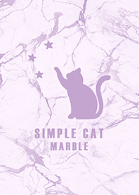 簡單 貓 星星 紫色大理石3