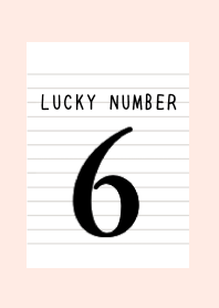LUCKY NUMBER 6 NOTEBOOK/LIGHT PINK