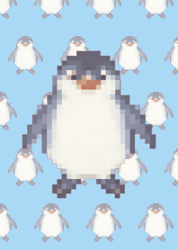 Penguin Pattern Theme Pixel Blue_05