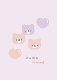 purple and pink hearts and bears