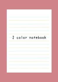 2 COLOR NOTEBOOK-LB&YEL GR-DUSTY RED
