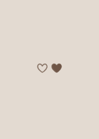 mini heart 03 -  brown beige (i)