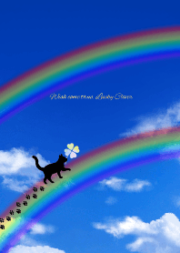 全ての運気アップ 幸運のクローバー 猫 Line 着せかえ Line Store