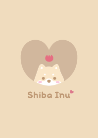 Shiba Inu2 Tulips - yellow