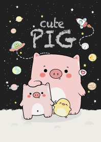 พี่หมูน้องเป็ดดุ๊กดิ๊ก สีดำ