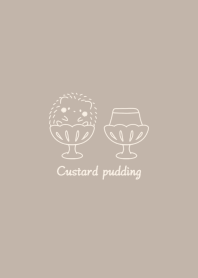 Hedgehog and Pudding -mocha beige-