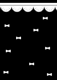 Ribbon and lace black