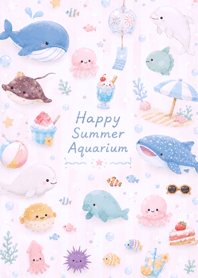 (purple) Happy Summer Aquarium