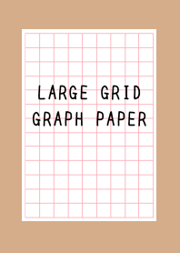 LARGE RED GRID GRAPH PAPER-LIGHT BROWN