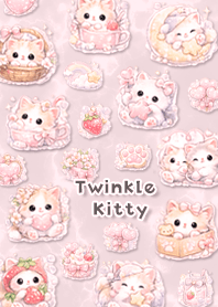 パステルきらめく子猫（ピンク）