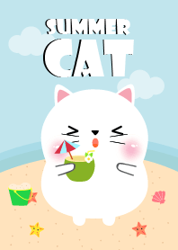 Summer White Cat Theme
