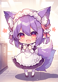 可愛紫狐狸女僕❤歡迎主人回家