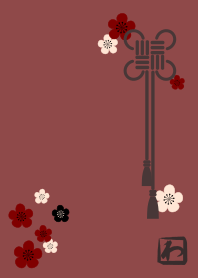日本傳統圖案03 (梅花) + 印度紅 [os]