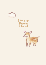 Simple Fawn Clouds Beige
