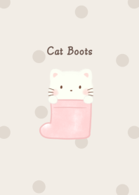 Cat and Boots -pink- dot