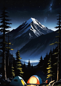 Mountain, Sea, and Moonlit Night f0C7c4
