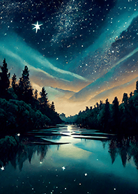 Beautiful starry night view#899