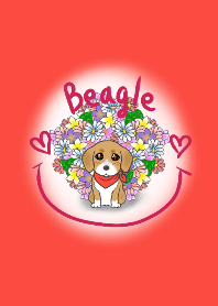 Beagle and Flower Illustration Theme