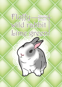 Fluffy wild rabbit Lime green