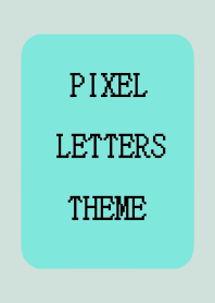 PIXEL LETTERS THEME[DUSTY MINT]-BEIGE