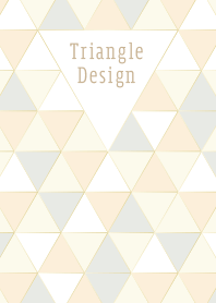 大人かわいい三角デザイン：淡色オレンジ