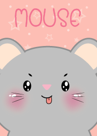 Simple Cute Face Grey Mouse