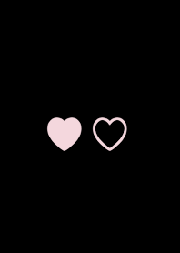 simple hearts/ black pink