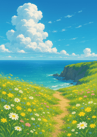 Coastal Wildflower Path Breeze