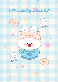 Little rabbit in a bear hat1
