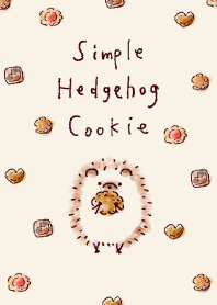 simple Hedgehog cookie beige.