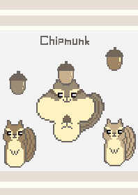 Pixel Art animal ----- squirrel-3