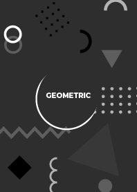 Flat Geometric Mine Shaft Black