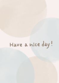 Simple and  watercolor(beige x blue)