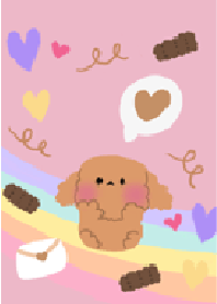 Brown rainbow cute
