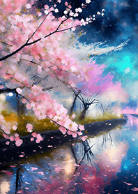 美しい夜桜の着せかえ#1974