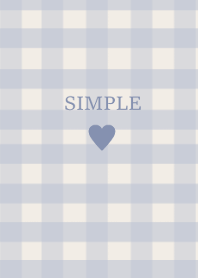 SIMPLE HEART <check iceblue>