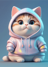 orange cat wearing a shirt