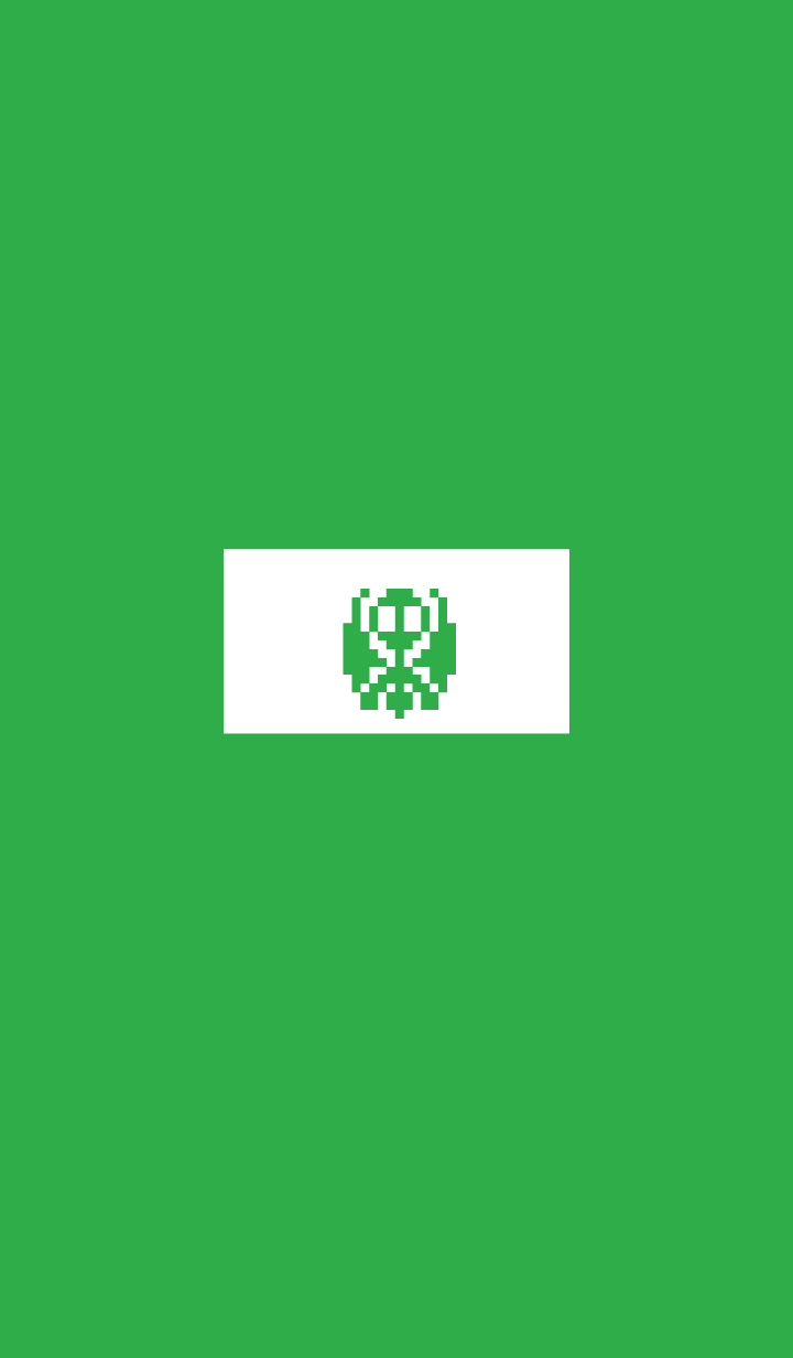 sqare skull(green2)