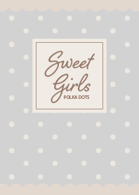 レトロSweet水玉♡ベージュ×グレー