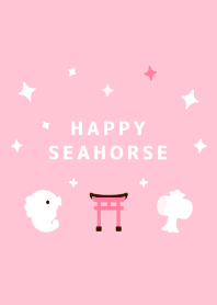 Happy seahorse pink