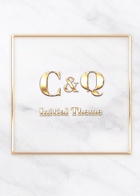[ C&Q ]  Initial Theme Gold White