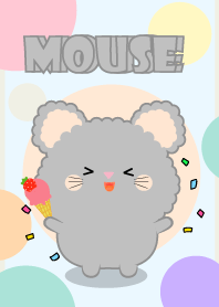 Color Cute Grey Mouse  FuFu Theme (JP)