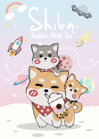Shiba and Bubble milk tea.