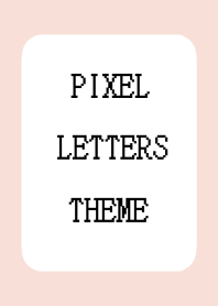 PIXEL LETTERS THEME-PINK BEIGE