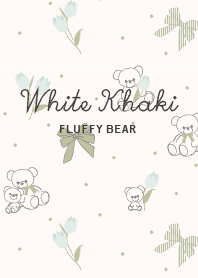 FLUFFY BEAR White Khaki